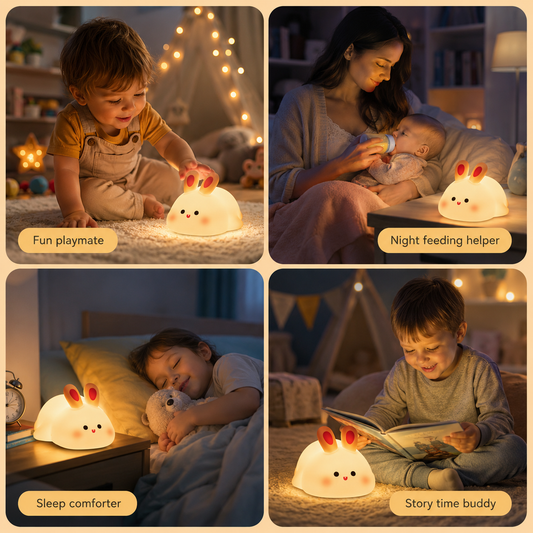 Bunny Rechargeable night lamp - touch sensor cute lamps for kids