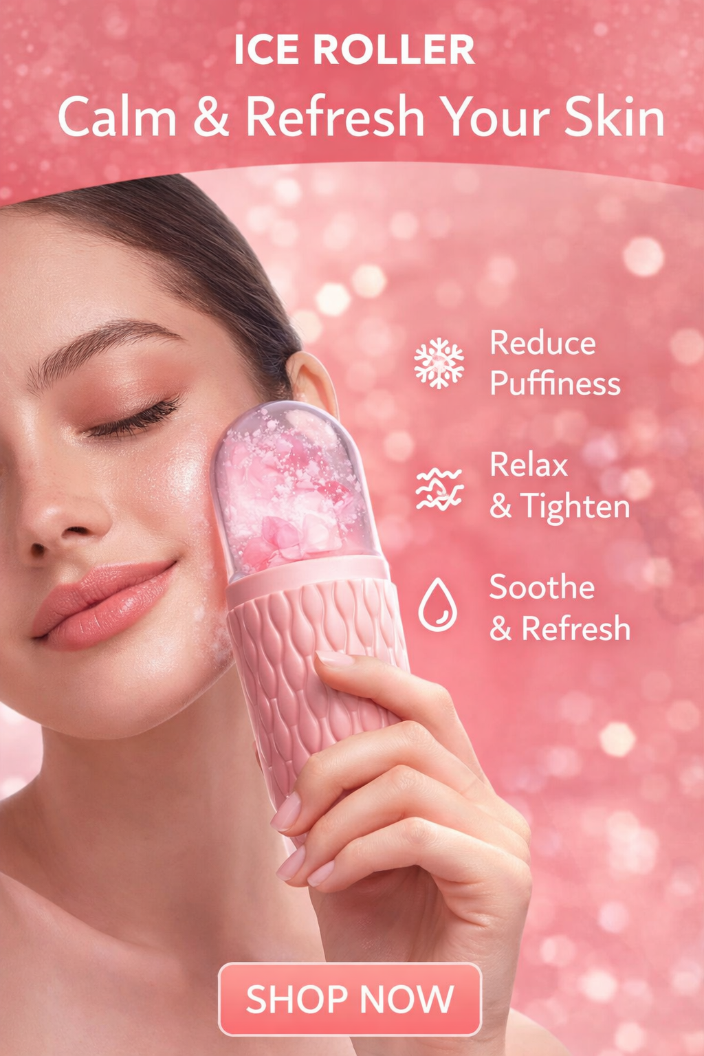 Silicone Ice Cube Facial Roller & Cleansing Scrub