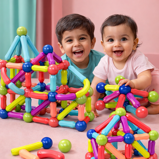Magnetic Bar Blocks (25 Pieces) Construction Set For Brain Development